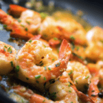 Close up photo of shrimp scampi