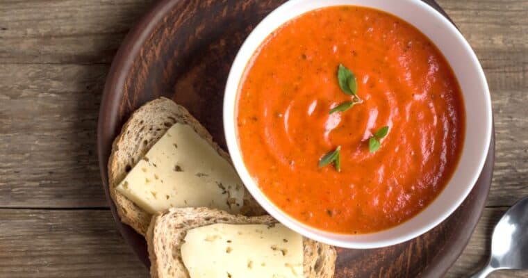 Creamy Tomato Basil Soup Recipe | Just 7 Ingredients
