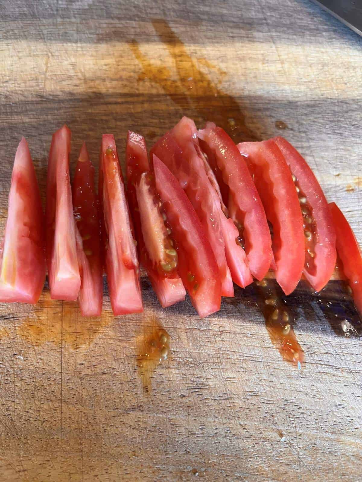 Sliced Roma tomatoes