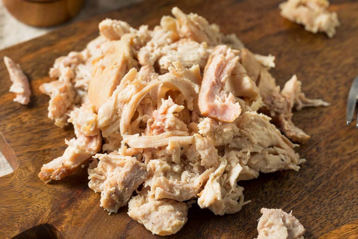 Shredded chicken breast
