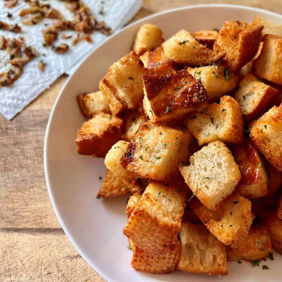 Homemade Garlic Butter Croutons | Made in Your Air Fryer