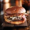 Bison burger with bacon