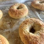 Homemade bagels straight from the oven